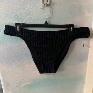 NWT Shade & Shore Black Stripe Bikini Bottoms